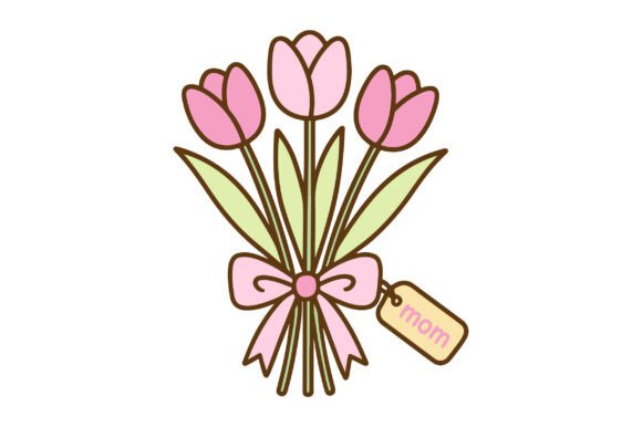 Cute Mom Flower Bouquet SVG: A Versatile Graphics Asset for Crafty Content Creators