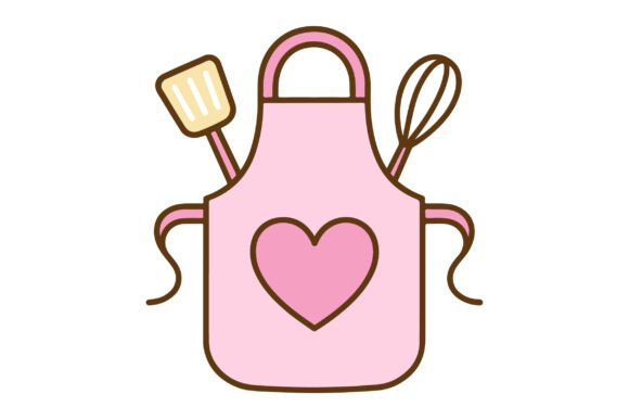 Cute Mom Kitchen Apron SVG: A Versatile Graphic Design Asset for Crafts and Branding
