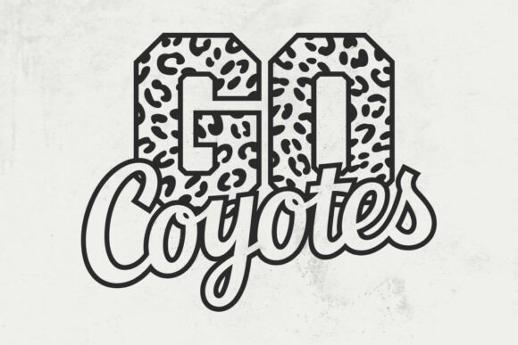 Go Coyotes Leopard & Football Graphics for Crafts and Merch