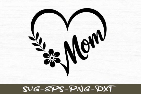 Mom Floral Heart SVG Design: A Thoughtful Embroidery Asset for Real Projects