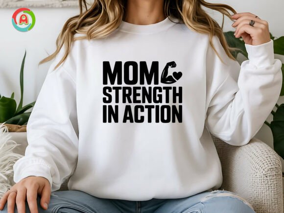 Mom Strength in Action SVG: A Powerful Graphic Design Asset for Crafts and Local Branding
